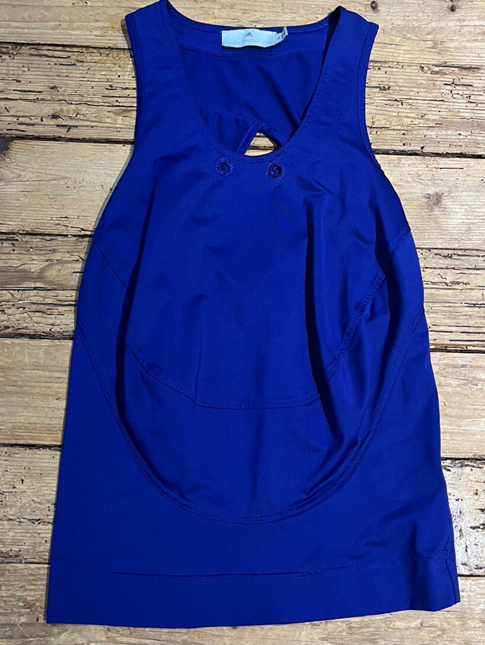Adidas Womens Maternity Size XS Blue Stella Mc Cartney Sleeeveless Blouse